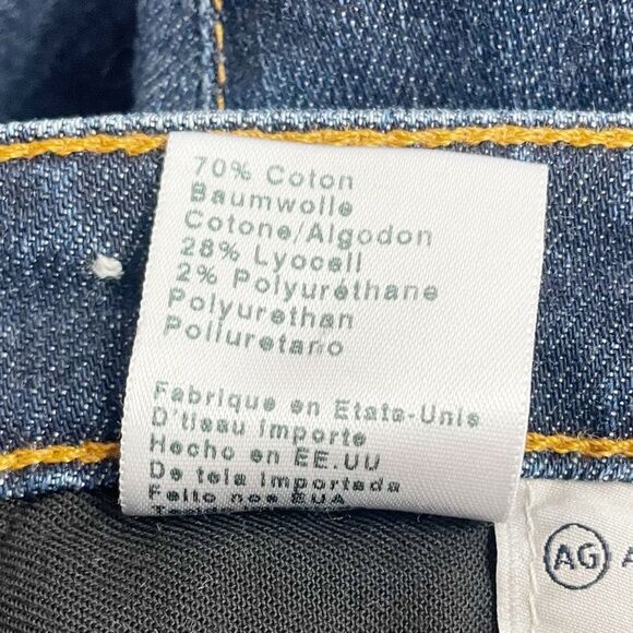 AG Adriano Goldschmied Jeans The Stevie Cuff in Blue Ambit Straight Leg Size 27 - Picture 12 of 13